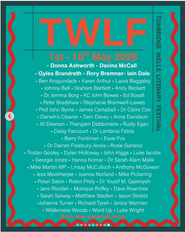 Untitled Tunbridge Wells Literary Festival list of participants